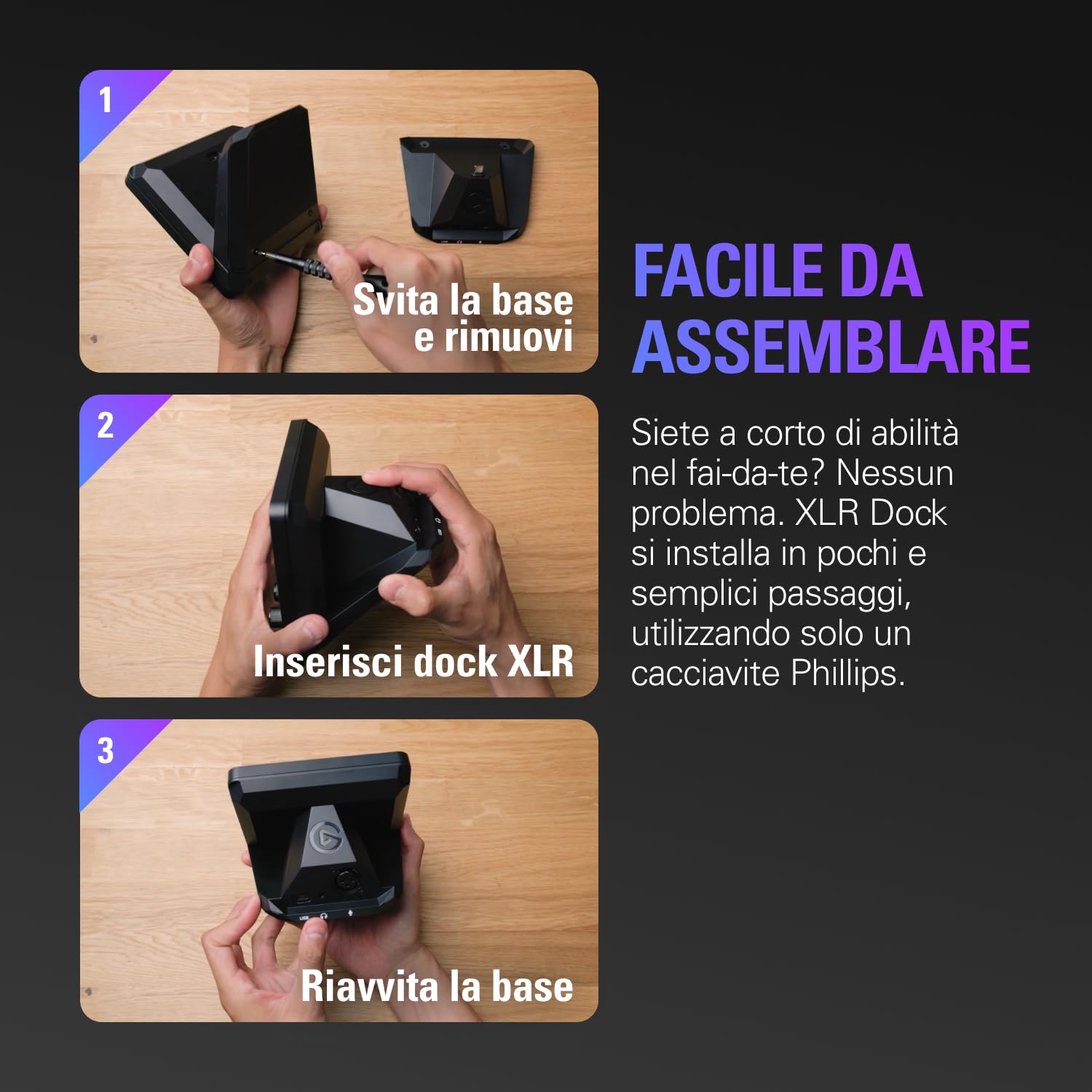 Elgato XLR Dock – Per Stream Deck +, interfaccia microfono da XLR a USB, mixer audio personalizzabile, guadagno di 75 dB/alimentazione phantom/Clipguard – Mac/PC, Stream Deck non incluso