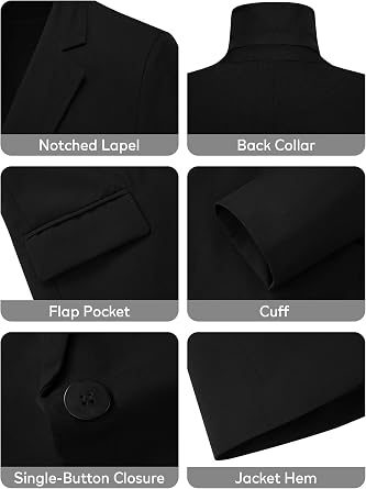 Kelyaa Womens Casual Blazer Long Sleeve Work Office Suit Jackets