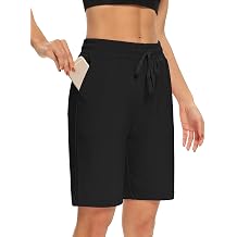 DIBAOLONG Womens Yoga Shorts Loose Drawstring Bermuda Shorts with Pockets | Elastic Waist, Comfy Lounge Fit, 3 Pockets