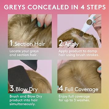Josh Wood Colour Dark Blonde Blending Brush Duo Bundle Grey Root Touch Up to Cover Regrowth in between Colouring, Temporary, WASHES OUT, Vegan, 2 Tubes