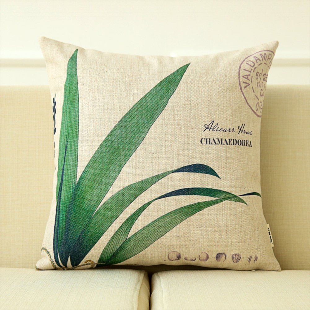 Coussin rétro country américain vert taie d’oreiller coton canapé