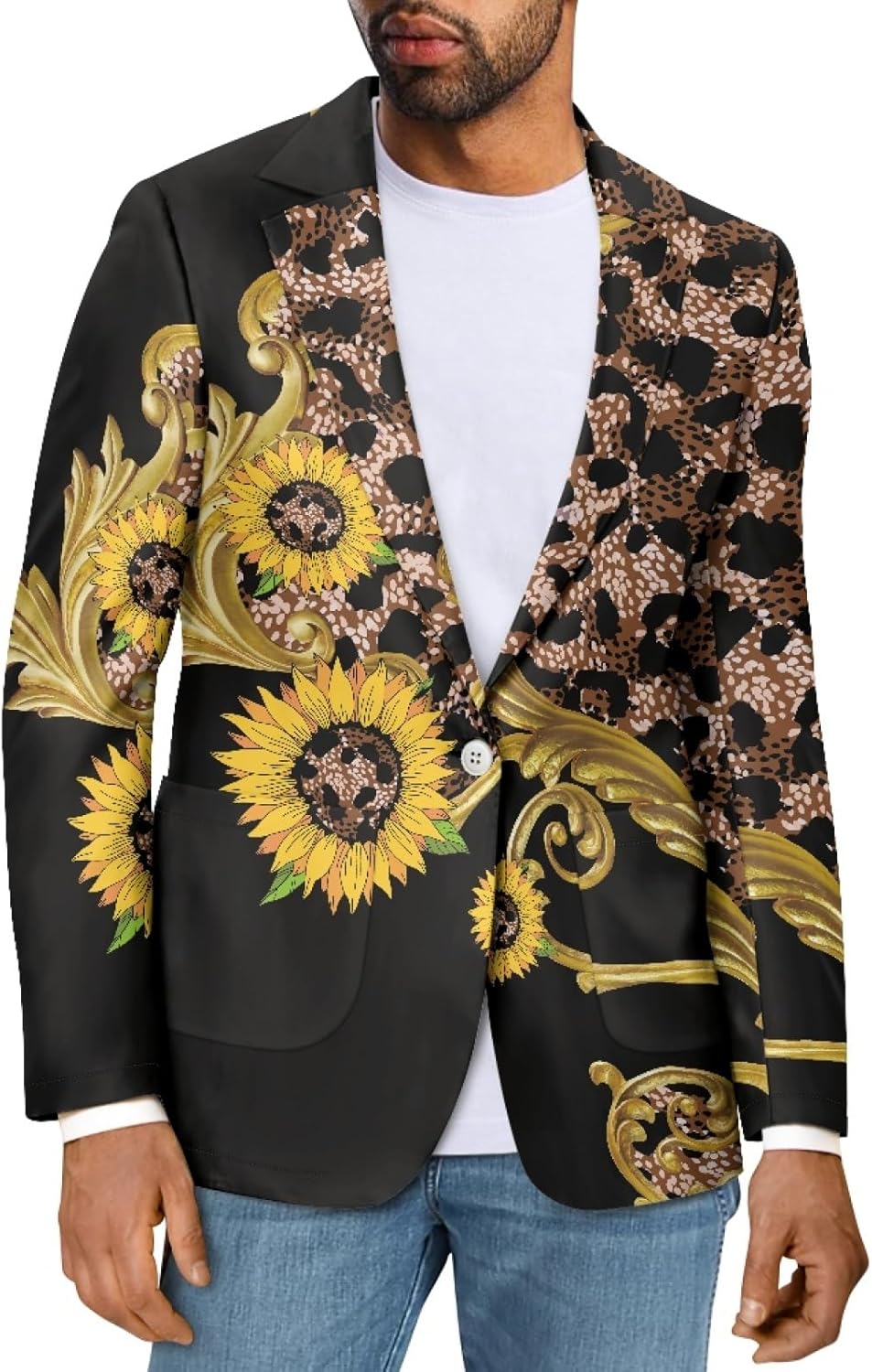 Belidome Heren One Button Western Style Suits Blazers Jassen