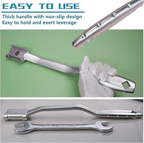 Miniatura 5 de GIMYUAN Mangetic - Barra extensora de llave, herramienta de llave de extensión de 13.5 pulgadas con orificio cuadrado de 12 pulgada para llaves