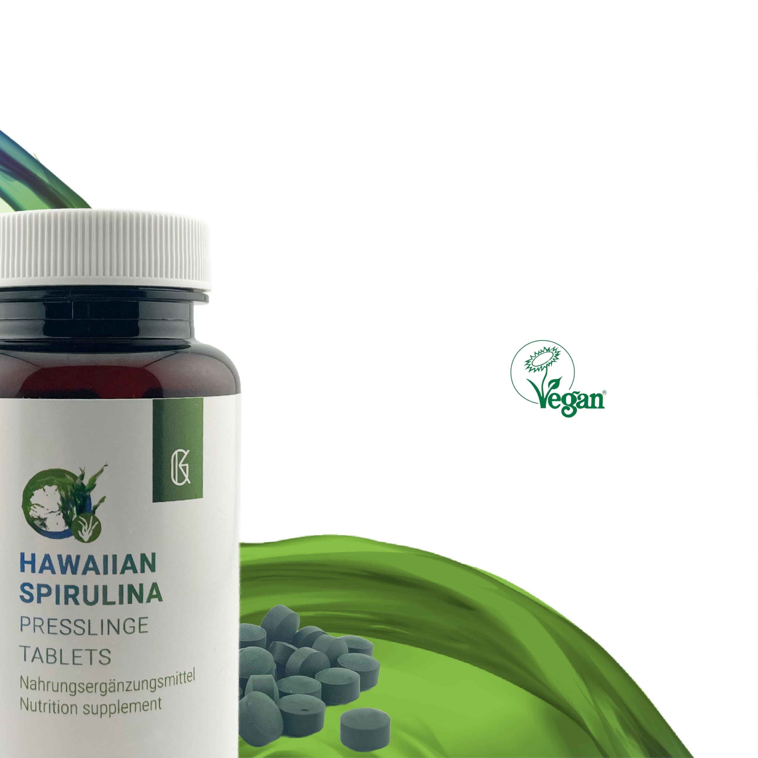 Hawaiian Spirulina Presslinge (100g) – 100% Spirulina Pacifica aus Hawaii | Reinste Mikroalgen Tabletten | Reich an Protein & Phycocyanin | Vegan, ohne Zusatzstoffe