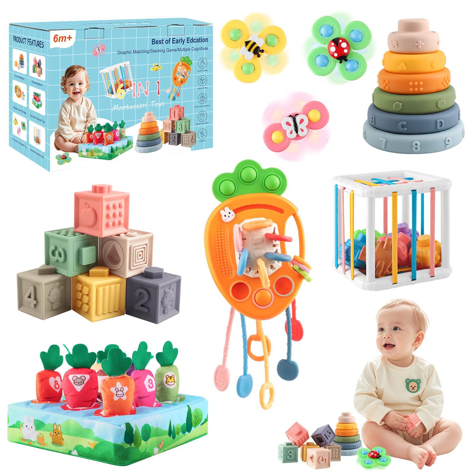 Month Old Baby Toys Baby Toys 6-12 Months,5 In Montessori Toys