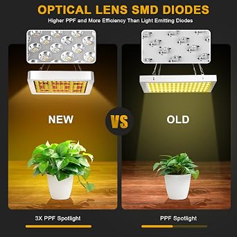1000W LED Grow Light Sunlike, UV-IR Included Full Spectrum Plant Light, Grow Lights for Indoor Plants Seed Starting Seedlings Greenhouse Hydroponic Hanging Growing Lamps with Veg Bloom Switch