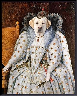 Renaissance Labrador Retriever Wall Decor - 8x10 Home Art Print for Bedroom, Living Room, Veterinarian, Vet Office - Gift for Dog, Puppy, Black, Yellow, Chocolate Lab Fans, Hunters