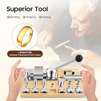 Jewelry Ring Bending Machine, Ring Bending Tools Set, Multi-Functional Ring Earring Ring Bender Maker Jewelry Making Tools, Ring Bending Tool Set