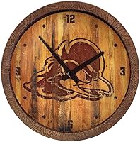 Vista 286 de The Fan-Brand NCAA Oklahoma Sooners: Faux Barrel Top Wall Clock Sports Team Bar Sign Décor - Home Man Cave, Party Decoration - Made On Demand