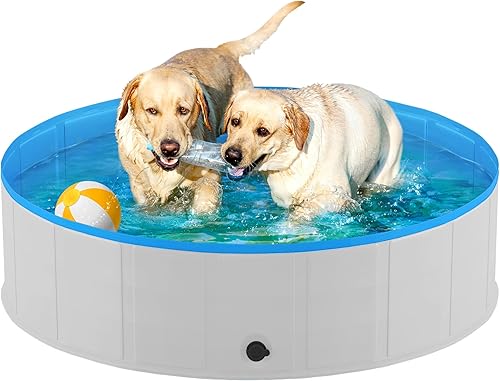 Miniatura 7 de Niubya Piscina portátil para perros, bañera plegable para mascotas, bañera plegable antideslizante para mascotas, piscina de baño de plástico duro