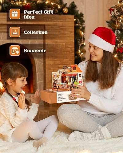 Miniatura 63 de Rowood Kit de casa en miniatura, kit de casa de muñecas en miniatura para adultos, kits de modelo para adultos para construir con LED, cumpleaños