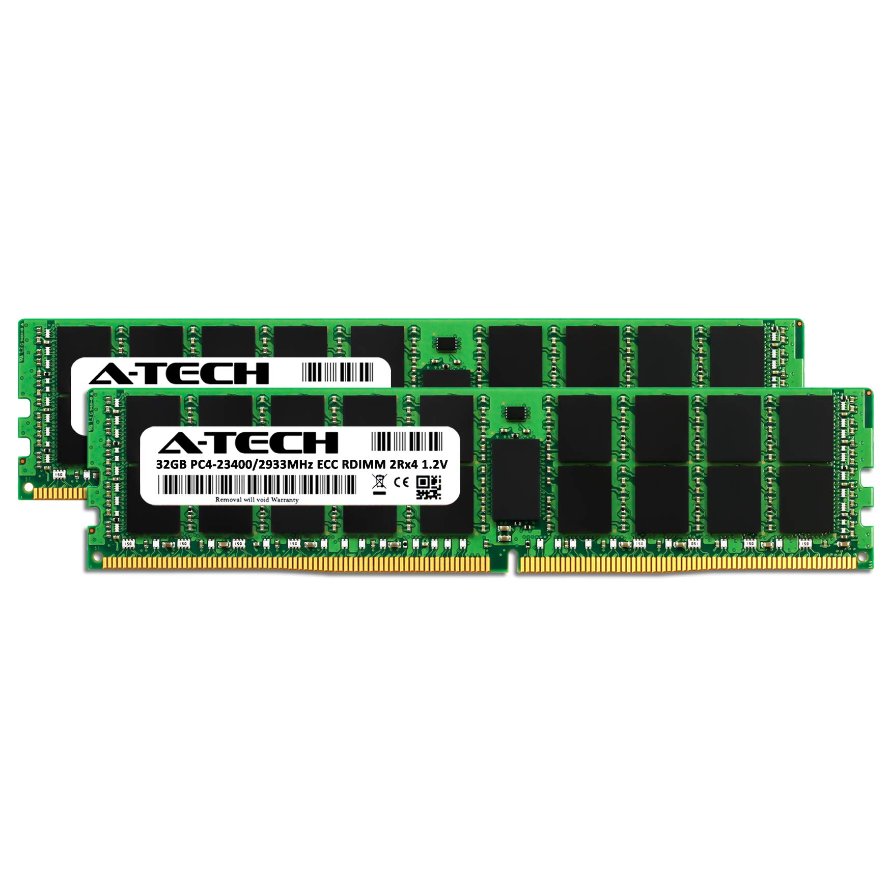 A-Tech 64GB (2×32GB) A-Tech 64GB (2x32GB) 2Rx4 PC4-19200R DDR4 2400 MHz ECC RDIMM