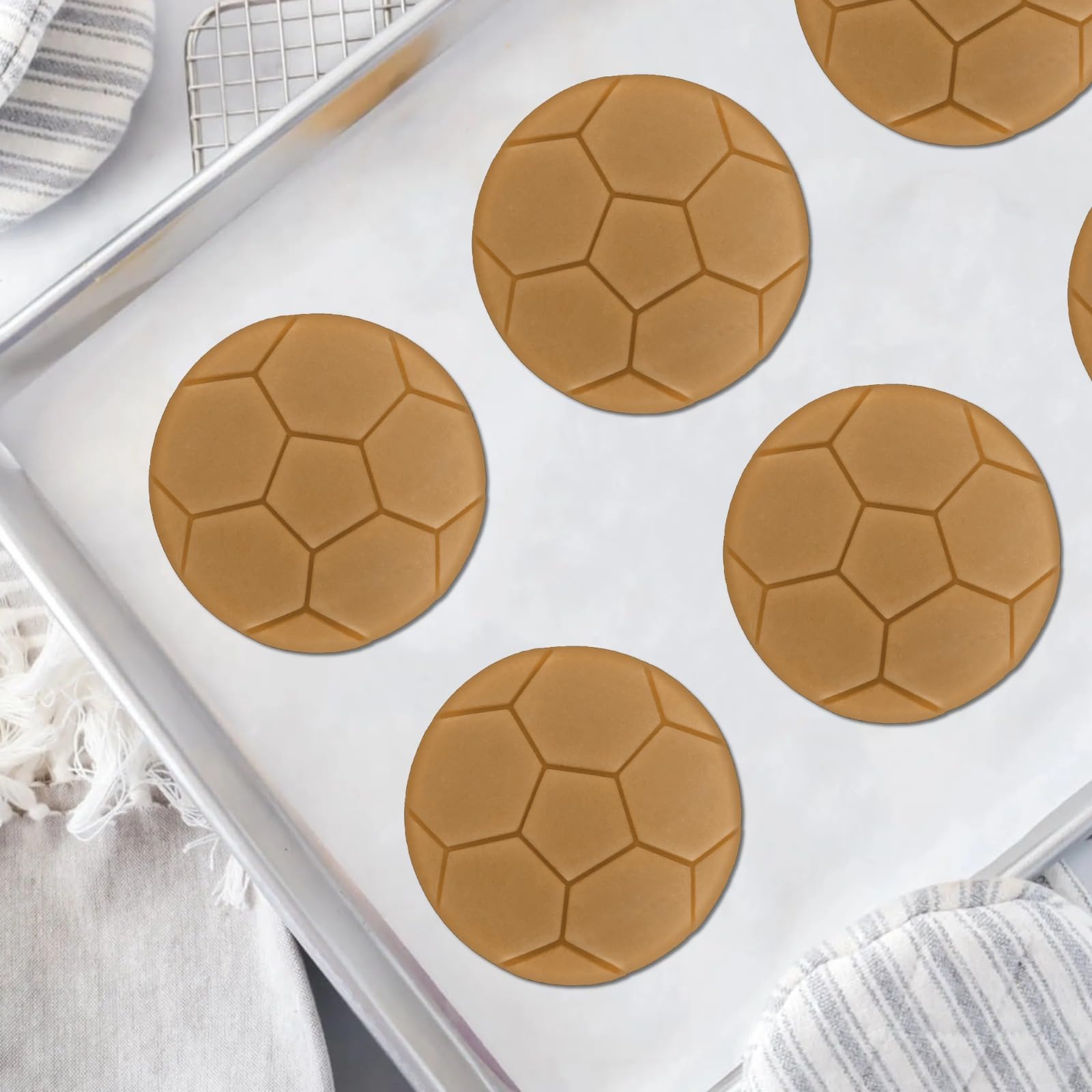8 Stampi Per Biscotti Da Calcio, Stampi Per Biscotti In Plastica, Stampi Per Decorazione Torte, Stampi Per Fondente, Accessori Per La Cottura, Forniture Per La Cucina