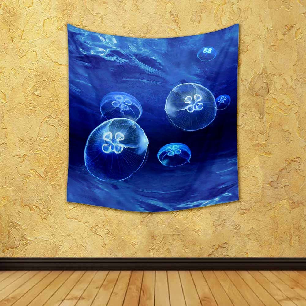 ArtzFolio Luminous Light Underwater Below Ocean Surface Canvas Fabric Painting Tapestry | Wall Art Hanging 24 x 26.2 inch (61 x 67 cms)
