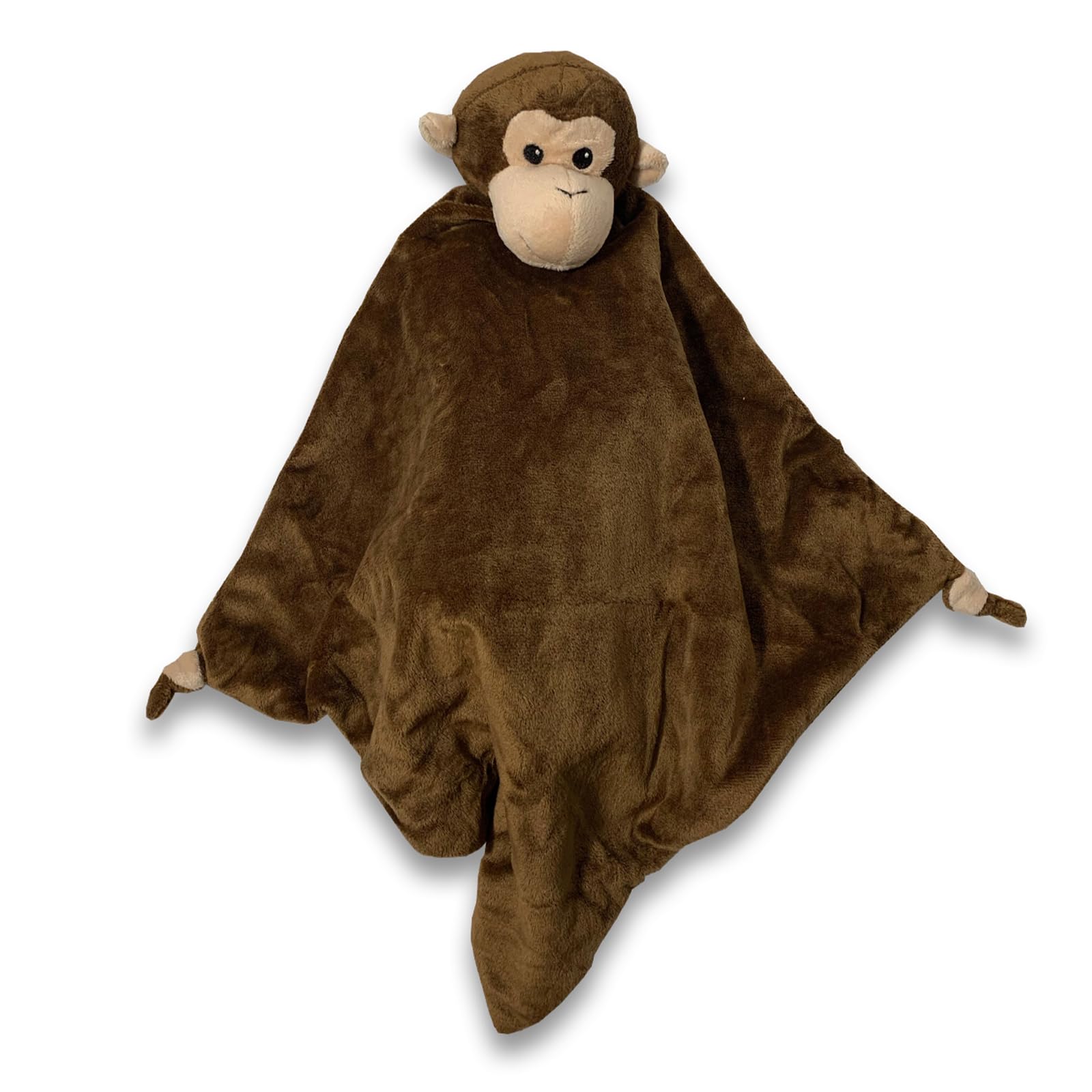 Monkey Security Blanket – Soft Fleece Baby Lovey Stuffed Animal for Newborn Baby Boy & Girl