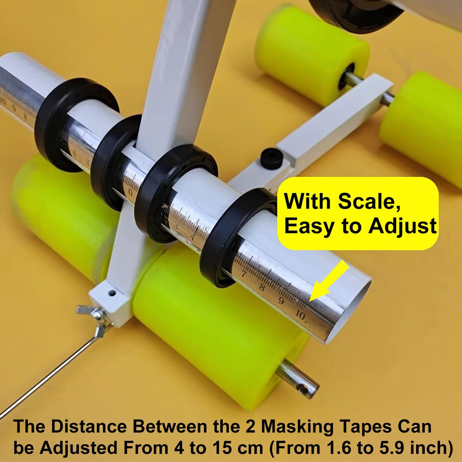 Pickleball Court Line Tape Machine per Applicatore di nastro per pavimenti per campi da esterno per parcheggio Striping Applicatore di nastro adesivo per vernice argento