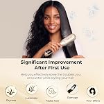 Hittiona Brosse de lissage des cheveux à vapeur – 3-in-1 Brosse de redressage des cheveux avec vapeur hydratante, technologie ionique négative, réduit les dommages de la chaleur, nausée cheveux, bristelles anti-calcaires, double tension pour le voyage
