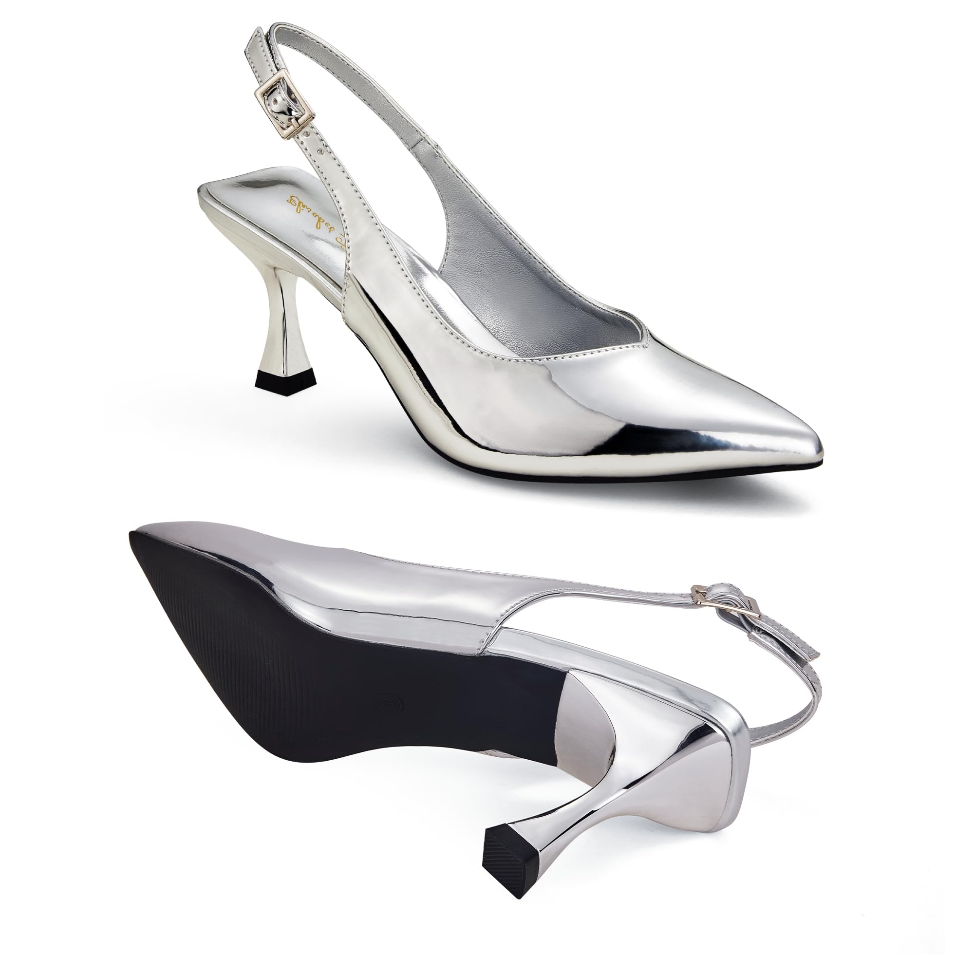Zhabtuc Décolleté da Donna con Tacco a Gattino da 8 cm, Punta Chiusa a Punta, Scarpe Eleganti da Donna