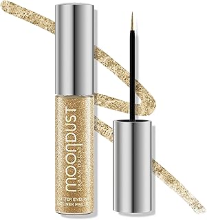 Moondust Liquid Glitter Eyeliner – Longwear Sparkle Liner & Eyeshadow Topper - Quick-Drying, Water-Based Formula – Buildable Shimmer Shades - Vegan Formula