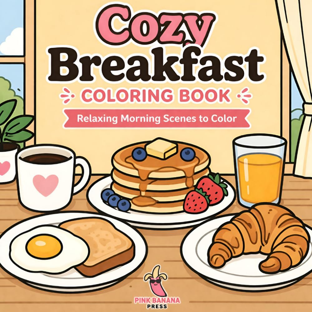 Cozy Breakfast Coloring Book: Relaxing Morning Scenes to Color (Cozy Coloring Series)