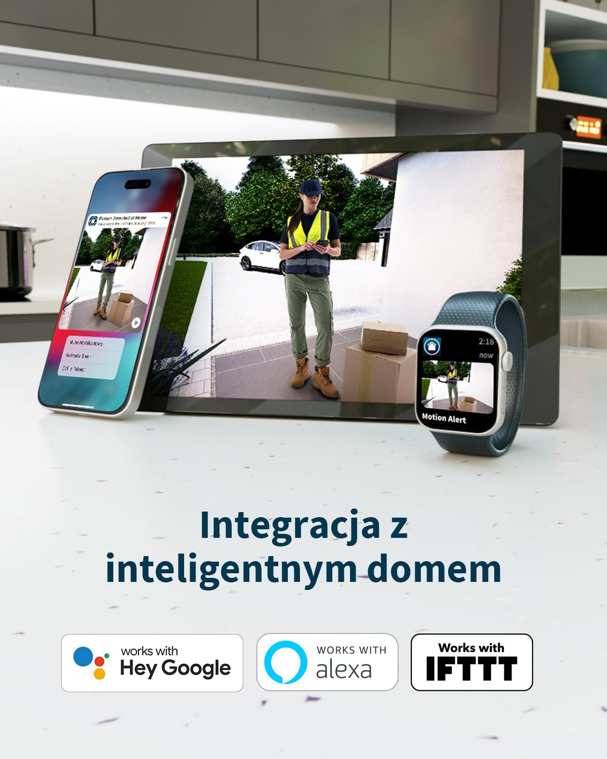 Arlo 2K HD Wideo Dzwonek do Drzwi z Gongiem, WiFi Doorbell, Czujnik Ruchu, Dwukierunkowy Dźwięk, Syrena, Pole widzenia 180, Obraz w nocy, Kompatybilny z Alexa, Testowy Plan Arlo Secure