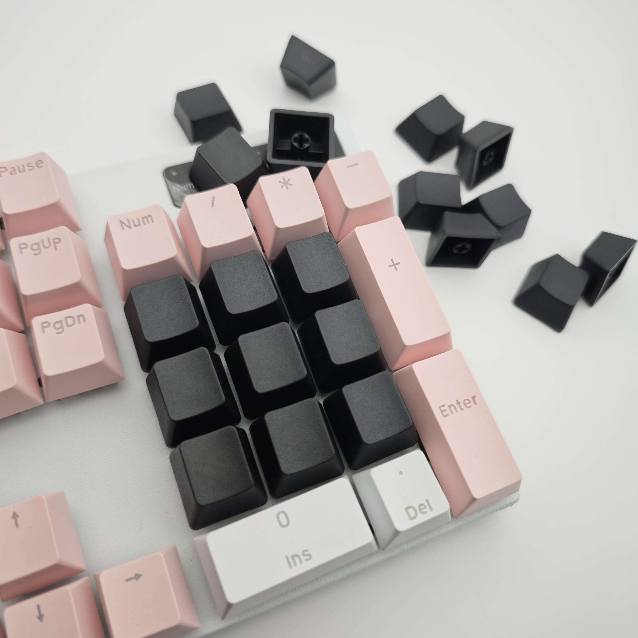 Profilo OEM vuoto nero Keycaps Materiale PBT, 1U R4, keycap per interruttori MX tastiera meccanica (nero, 100 pezzi)