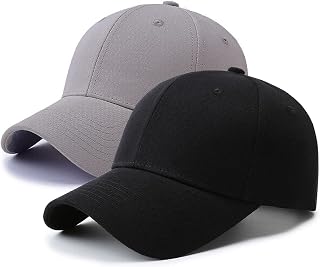 PFFY 2-Pack Adjustable Baseball Caps Golf Dad Hats for Men Women - Breathable Cotton, Unisex Comfort Fit