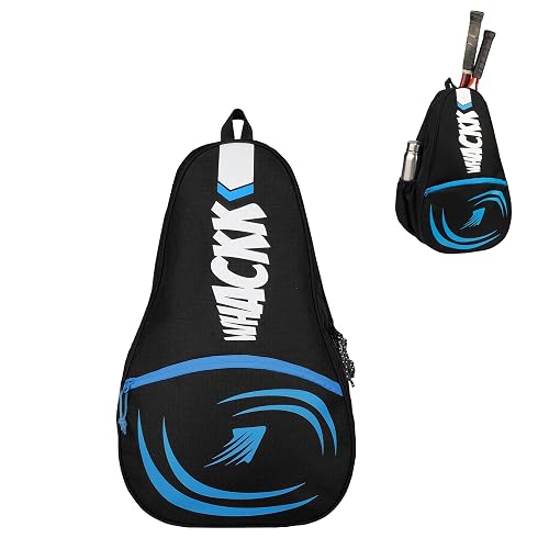 WHACKK Ace 28L Navy Black Badminton Tennis Pickleball Bag|Unisex|Lightweight|Shuttle Bag|Shoe Pocket|Backpack Style|Spacious Storage Compartment for Clothes|Rackets Tennis-6 Badminton-8