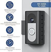 Vista 4 de KIMILAR Soporte Antirrobo para Timbre de Video Compatible con Timbre de Video Inalámbrico Ring/Blink, Accesorios de Soporte de Montaje Ajustable