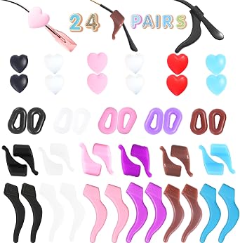 Eye Glasses Ear Grips,Soft Silicone Glasses Ear Grip,Sports Ear Grip for Kids Men Women,Kids Glass Ear Hooks