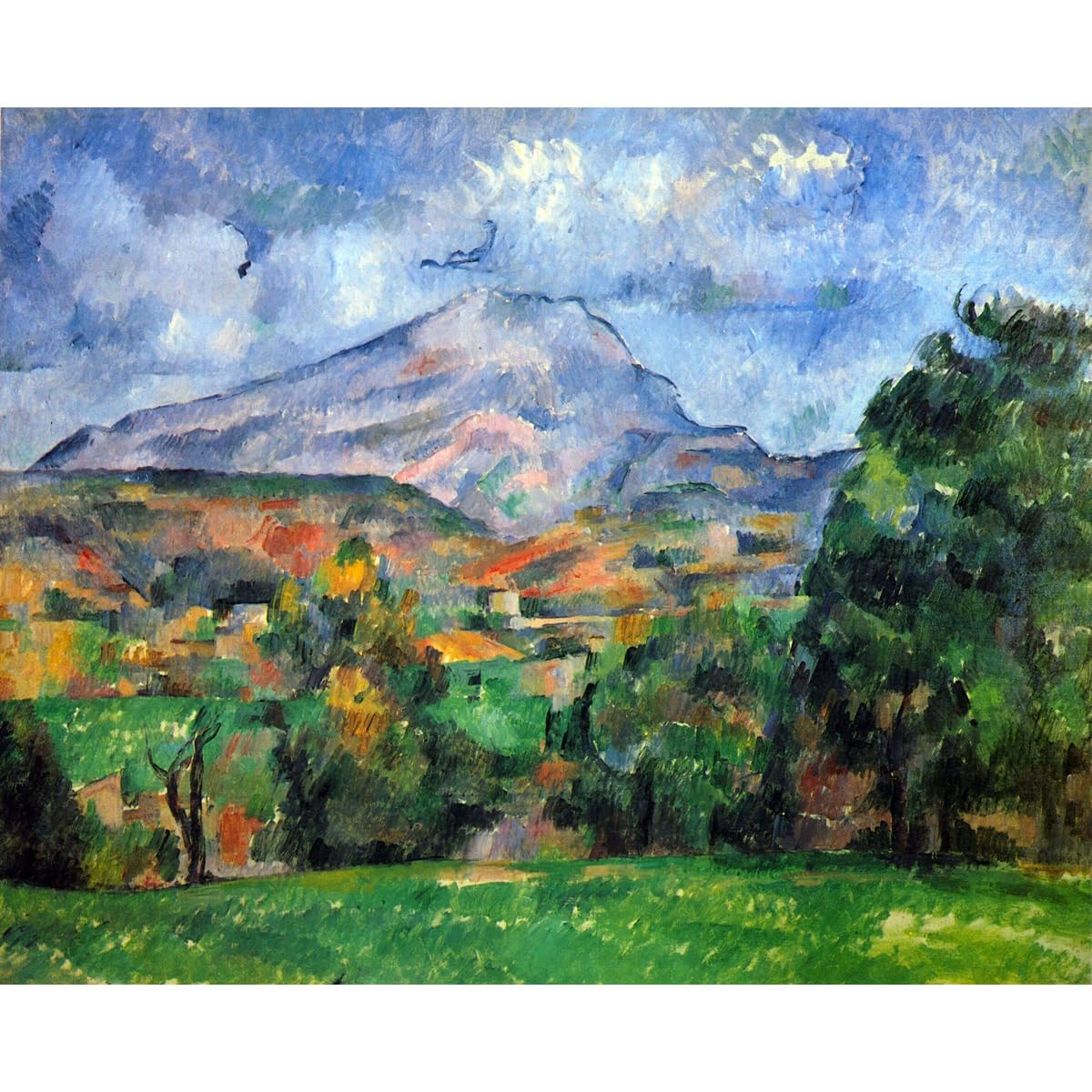 Impression Mont Sainte-Victoire par Cézanne toile haut de gamme 127 cm