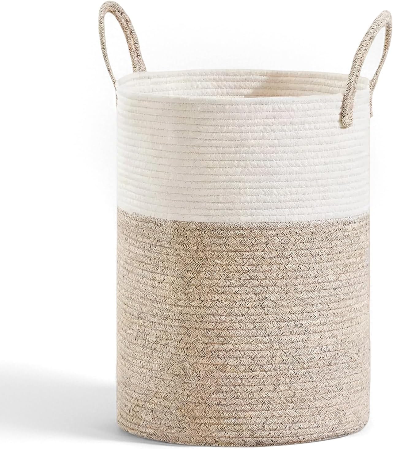 Cotton Rope Laundry Basket, 72L Foldable Dirty Clothes Basket, Blanket and Children's Toys Storage Basket, for Bathrooms, Nurseries, Living Rooms, Bedrooms, and Home Storage