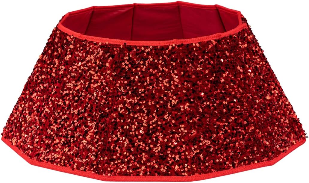 Christmas Tree Skirt Red Sequin Tree Skirt