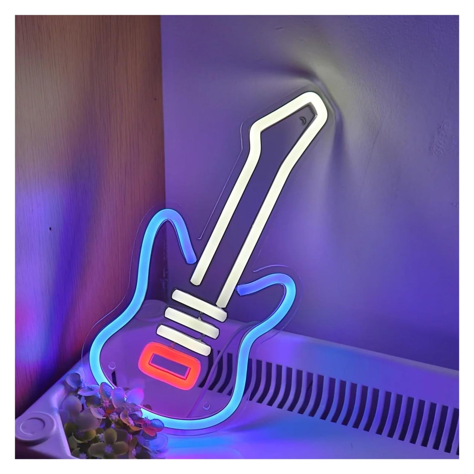 cartelli al neon personalizzati Insegna Al Neon Per Chitarra Luci Dimmerabili Alimentate Tramite USB Per Negozio Club Spettacolo Musicale Studio Festival Decorazione Da Parete 13.8cm×28.9cm