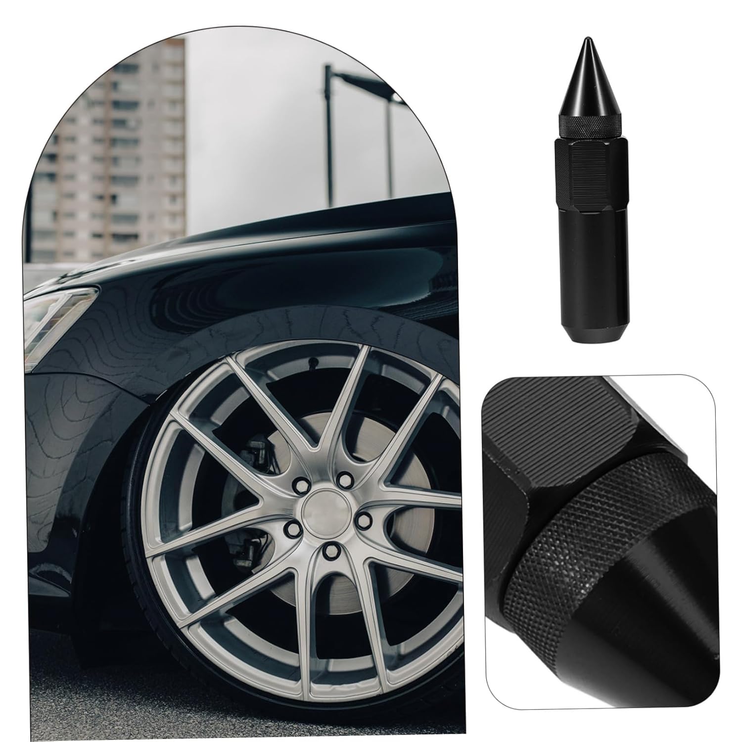 20-Piece Universal Car Wheel Lug Nut Covers Set Chrome Wheel Nut Caps for Tire Accessories Compatible Vehicle Models