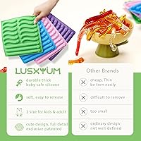 Vista 4 de Moldes de gusanos de goma de silicona de 0.2 fl oz, 0.4 onzas, 4 moldes de gusanos grandes de silicona antiadherente para caramelos de chocolate