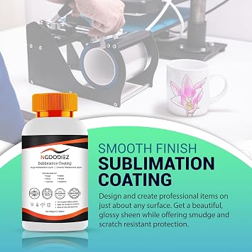 Sublimation Coating - 250ml Universal Coating Kit for Mugs, Tumbler, Ceramics, Wood, Glass, Metal - Sublimation Liquid Coating, Durable, High Gloss Finish - Sublimation Supplies and Accessories Kit