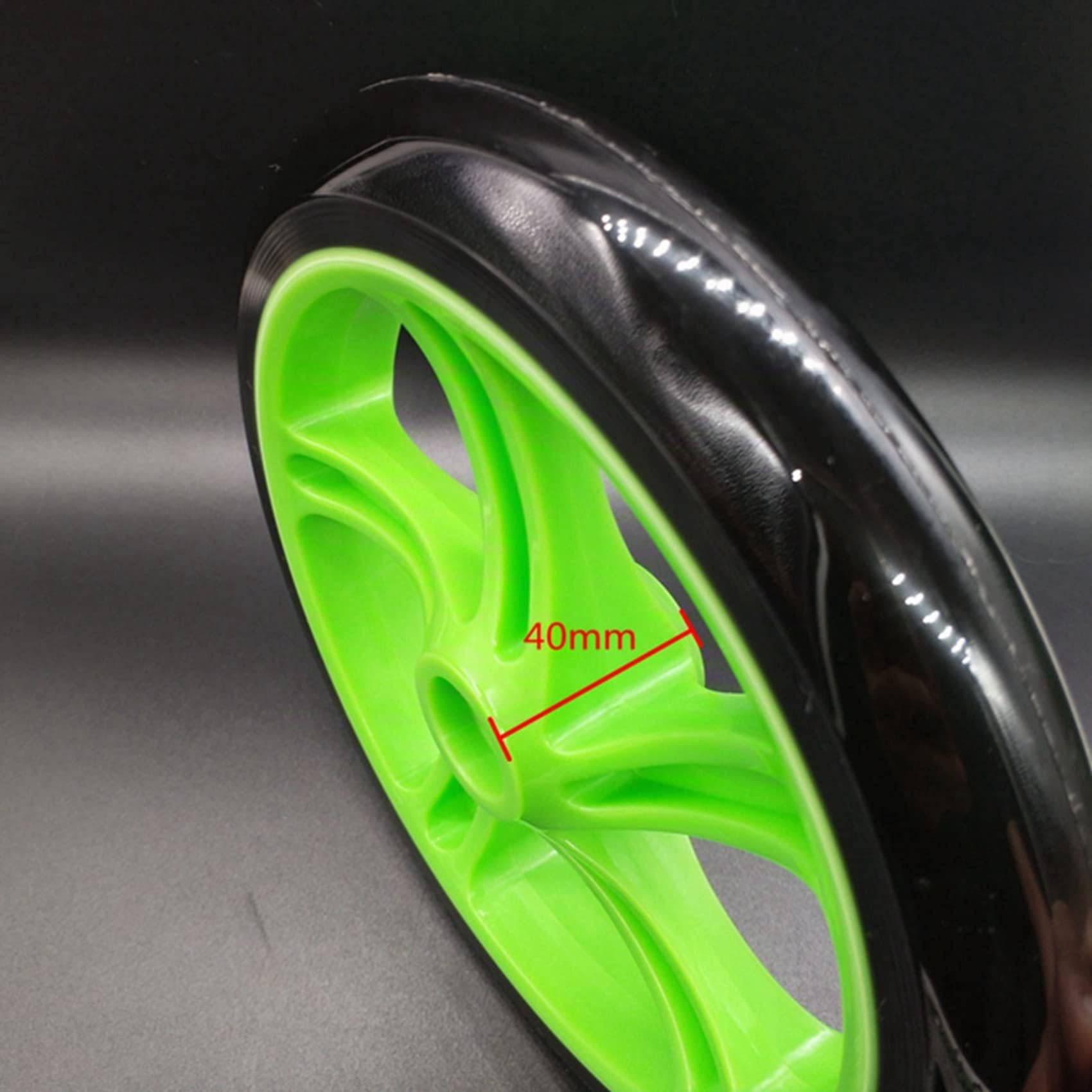 4 Stück Rollerrad 200 mm Pu Material RadstäRke 30 mm Abec-7 Kugellager Rollerzubehör,Transparent Schwarz
