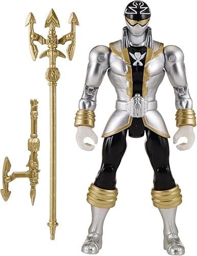 Power Rangers Super Megaforce - Héroe de acción Silver Ranger de 5"
