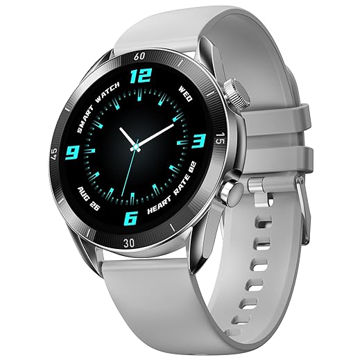 Fire-Boltt Legacy Luxury Smartwatch | 1.43" AMOLED Display with Always On | Bluetooth Calling & Voice Assistant | Wireless Charging | Health & Fitness Tracker with 110+ Sports Modes (Grey Silicone)