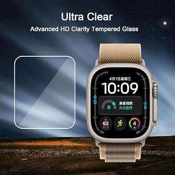 Ailun 3 Pack Screen Protector for Apple Watch Ultra 4/3/2/Ultra [Clear]