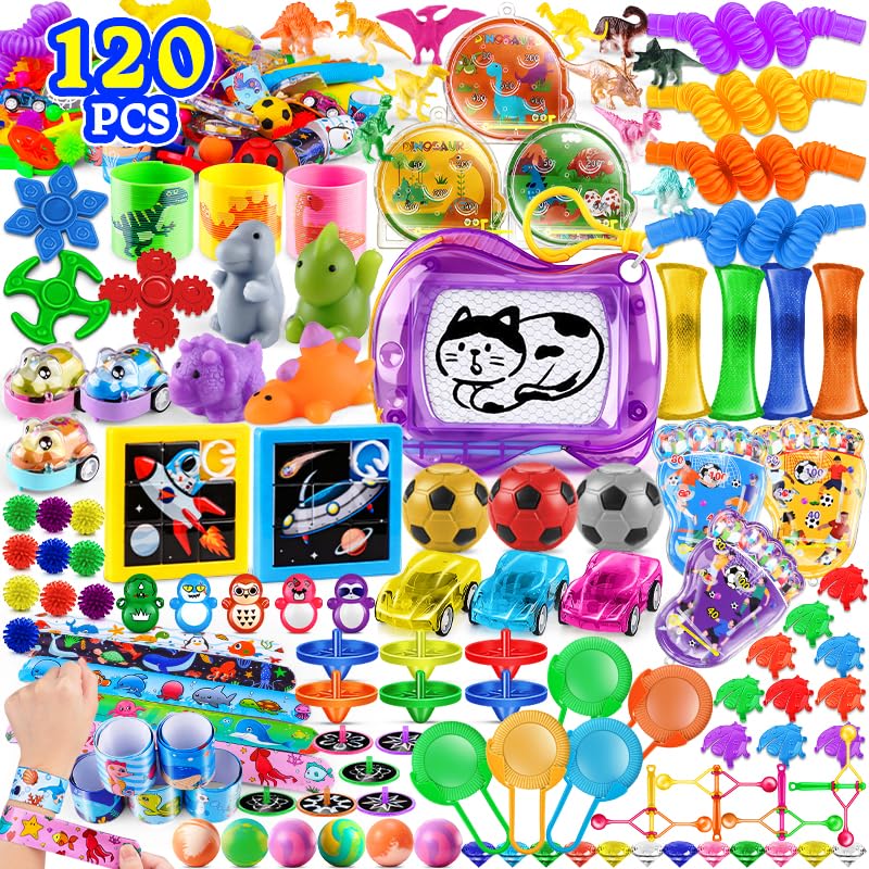 AmyBenton 120 peças enchimento pinhatas de aniversário infantil, brinquedos Piñata brindes aniversário infantil pack presentes bolsas de aniversário infantis festa surpresas para convidados meninos e