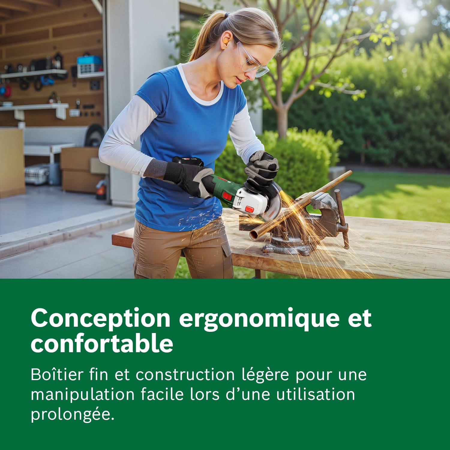 Bosch 18V System meuleuse angulaire sans fil PWS 18V-70 (pour les petits et moyens projets de tronçonnage et meulage ; diamètre de disque : 115 mm)