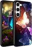 GUAGUA Cases for Samsung Galaxy S20 FE 4G/5G Glow in The Dark Cute Butterfly Noctilucent Luminous Cover for Women Men Slim Thin Shockproof Protective Phone Cases for Galaxy S20 FE 6.5", Blue Butterfly