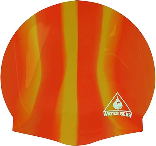 Miniatura 13 de Water Gear Jazz Silicone Swim Cap X-BLANCO/ROSA,Rosa/Azul,Lima/ Azul,Naranja