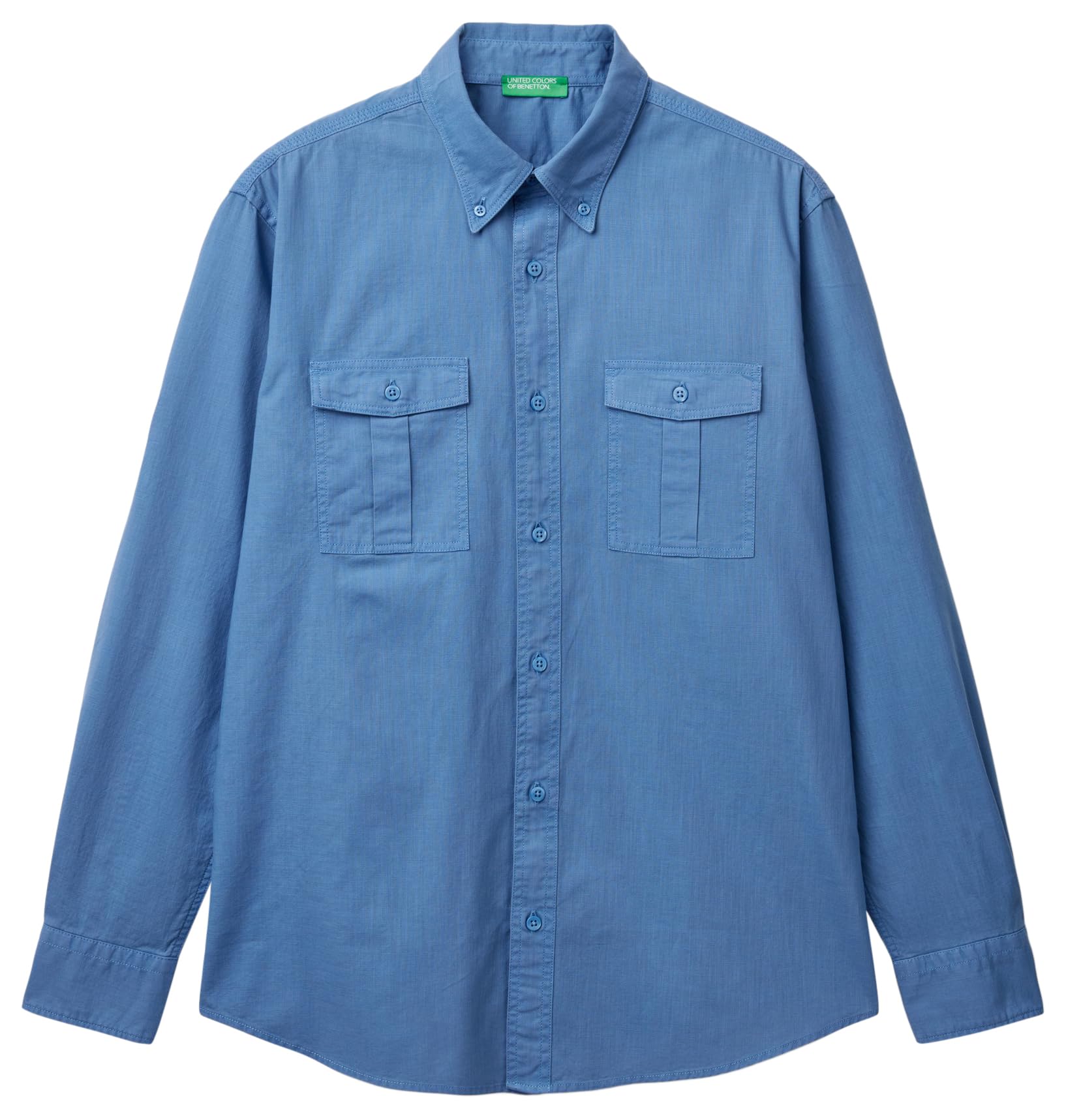 United Colors of Benetton Men's Shirt, Blue, XS