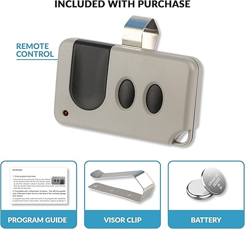 Miniatura 3 de Garage2Go Reemplazo remoto de puerta de garaje para Sears Craftsman Liftmaster (139.53753) 371LM (botón de aprendizaje púrpura) (paquete de 2)