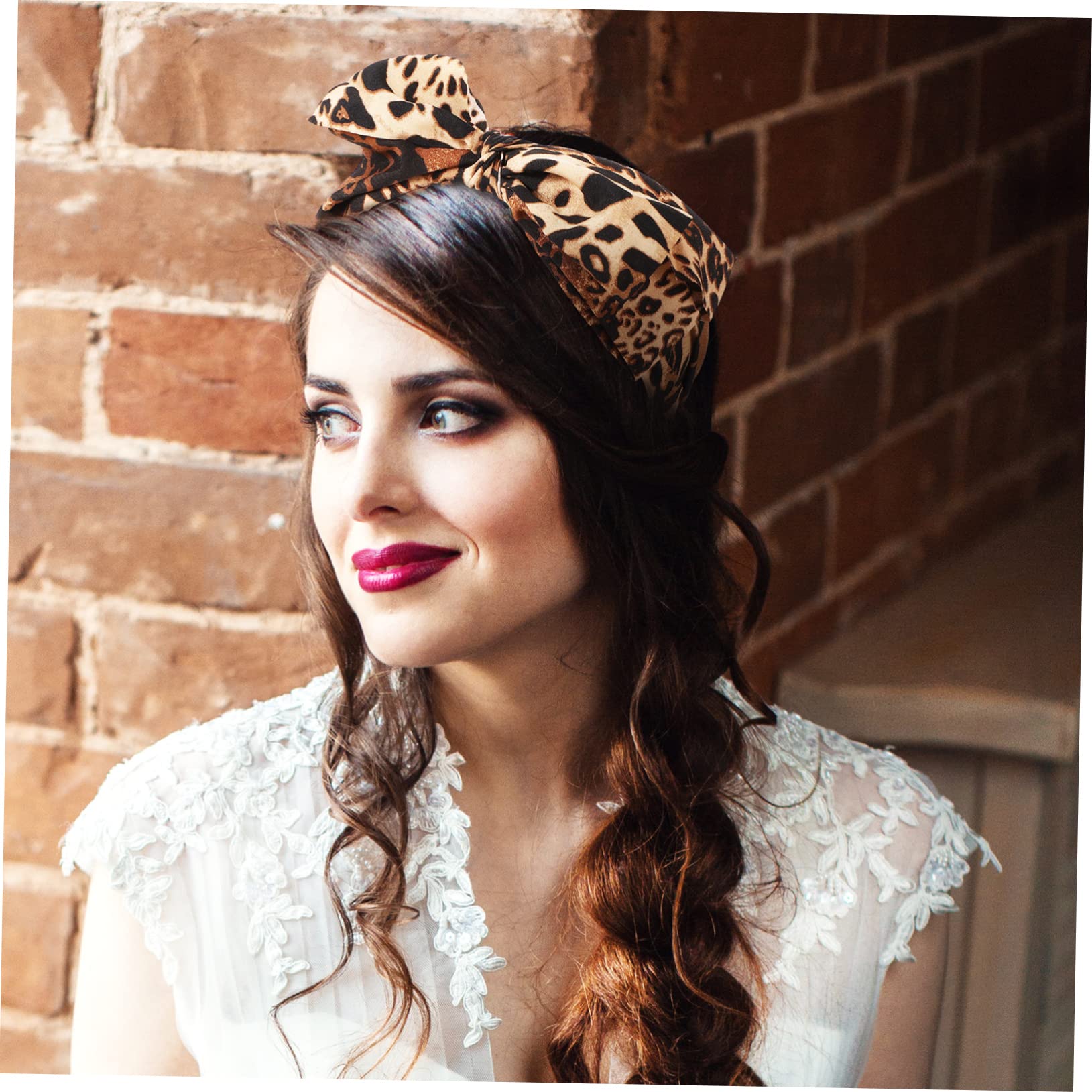 Didiseaon 9 Piezas diadema con lazo diademas anudadas para niñas accesorios para el cabello rojo tiara diadema de rendimiento decoración del pelo del partido corbata de moño