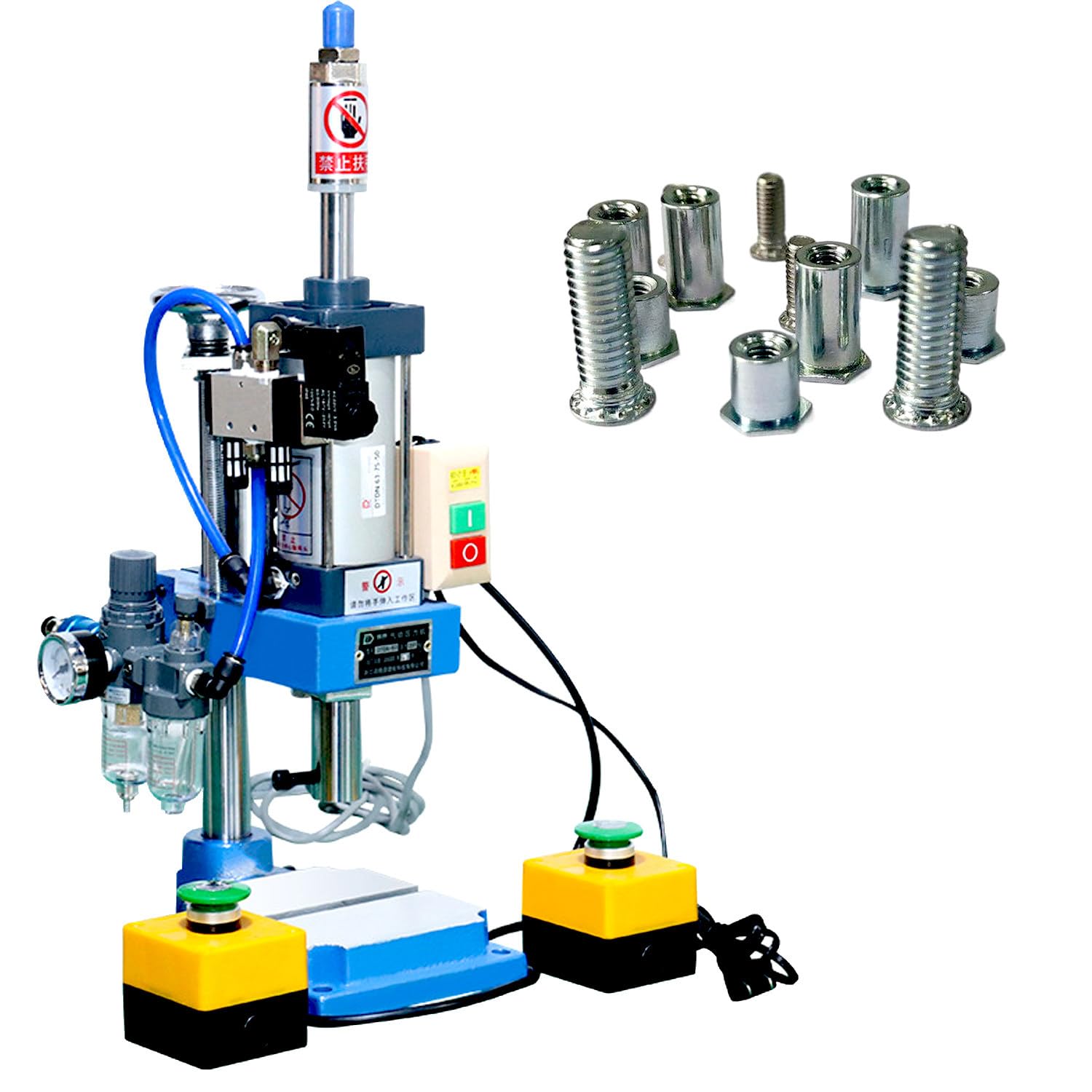 CelyToe Pneumatic Bearing Press Pneumatic Press Machine Tabletop Pneumatic Stamping Press with 4 Configurations Available for Precision Manufacturing & Small Batch Production B