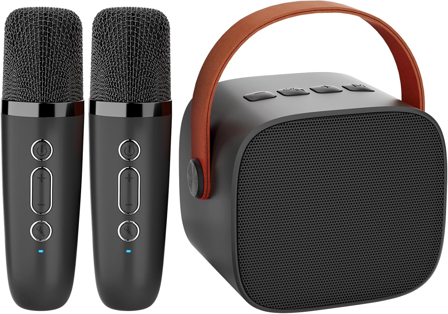 Karaoke Machine for Kids, 2026 Top Valentine's Birthday Gifts for 4, 5, 6, 7, 8, 9, 10, 12+Years Old Girls Boys Grandkids, Portable Bluetooth Speaker with 2 Wireless Microphones Party (Black)